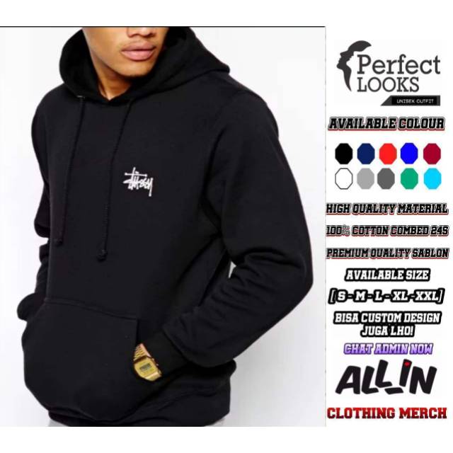 Download Mentahan Hoodie Polos Depan Belakang Warna Hitam - MOCKUP ...