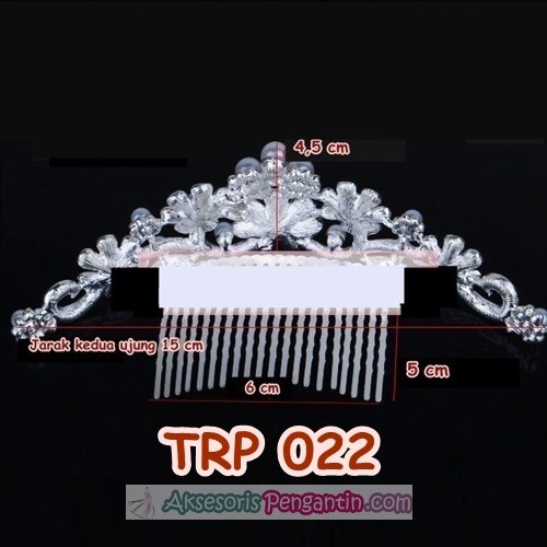 [SIAP KIRIM] AKSESORIS MAHKOTA WEDDING SIRKAM RAMBUT TIARA PENGANTIN TRP022