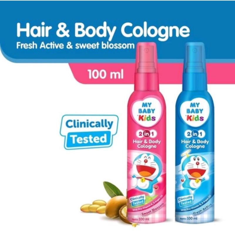 My Baby Kids Hair &amp; Body Cologne 100ml Mybaby Parfum Rambut dan Badan Anak Bayi Aroma Lembut Tahan Lama