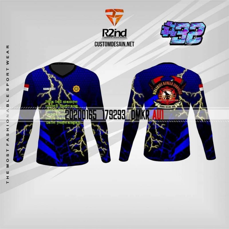 jersey baju kaos lengan panjang printing custom
