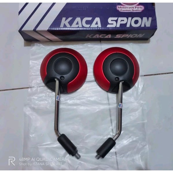 Unik kaca spion set kanan kiri Scoopy fi esp new k93 ring 12 2017 2019 merah doff Murah