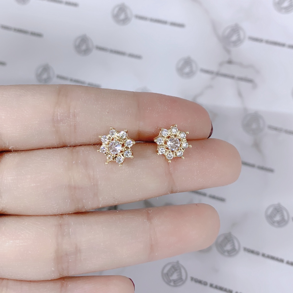 Anting Xuping Gold Perhiasan Fashion Wanita Model Bunga Mawar *18