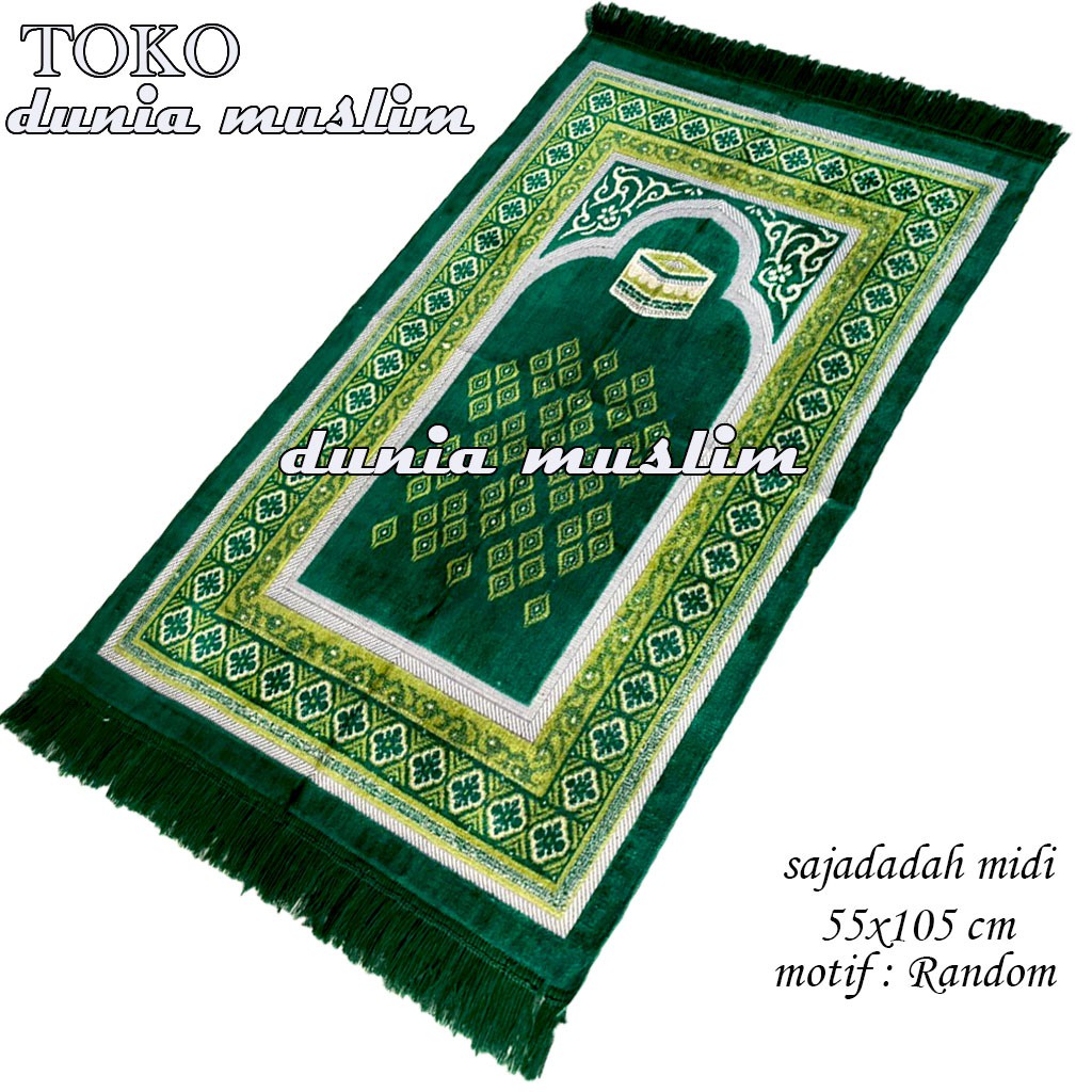 Sajadah Turki Dewasa Exclusive/ukuran Medium 55 cm x 105 cm/ Tebal Halus Lembut Original/ Perlengkapan Shalat/ Pakaian Muslim/ Sejadah Turki Dewasa/ Sajadah Impor Turki/ Dunia Muslim