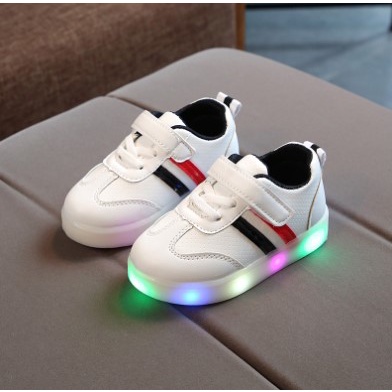 Sepatu anak led sneaker6802GRS