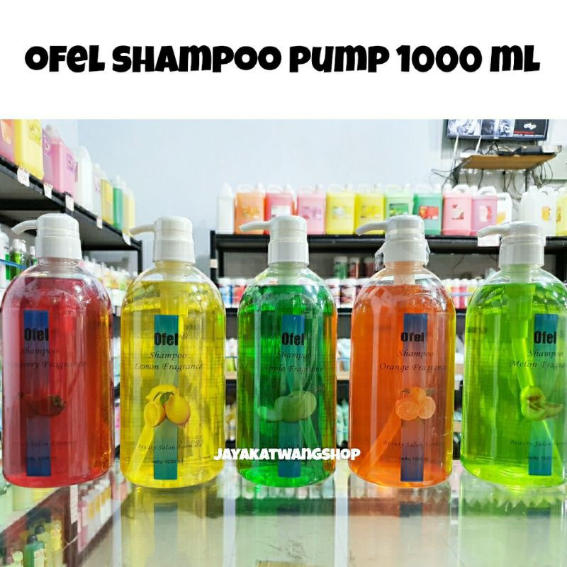 OFEL SHAMPOO 1000ML BOTOL PUMP Salon Formula Aroma Buah