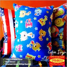 set bantal guling tidur dacron silicon yobel karakter random