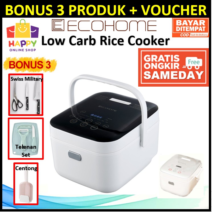 ECOHOME Low Carbo Rice Cooker RiceCooker Low Carb Rendah Karbo