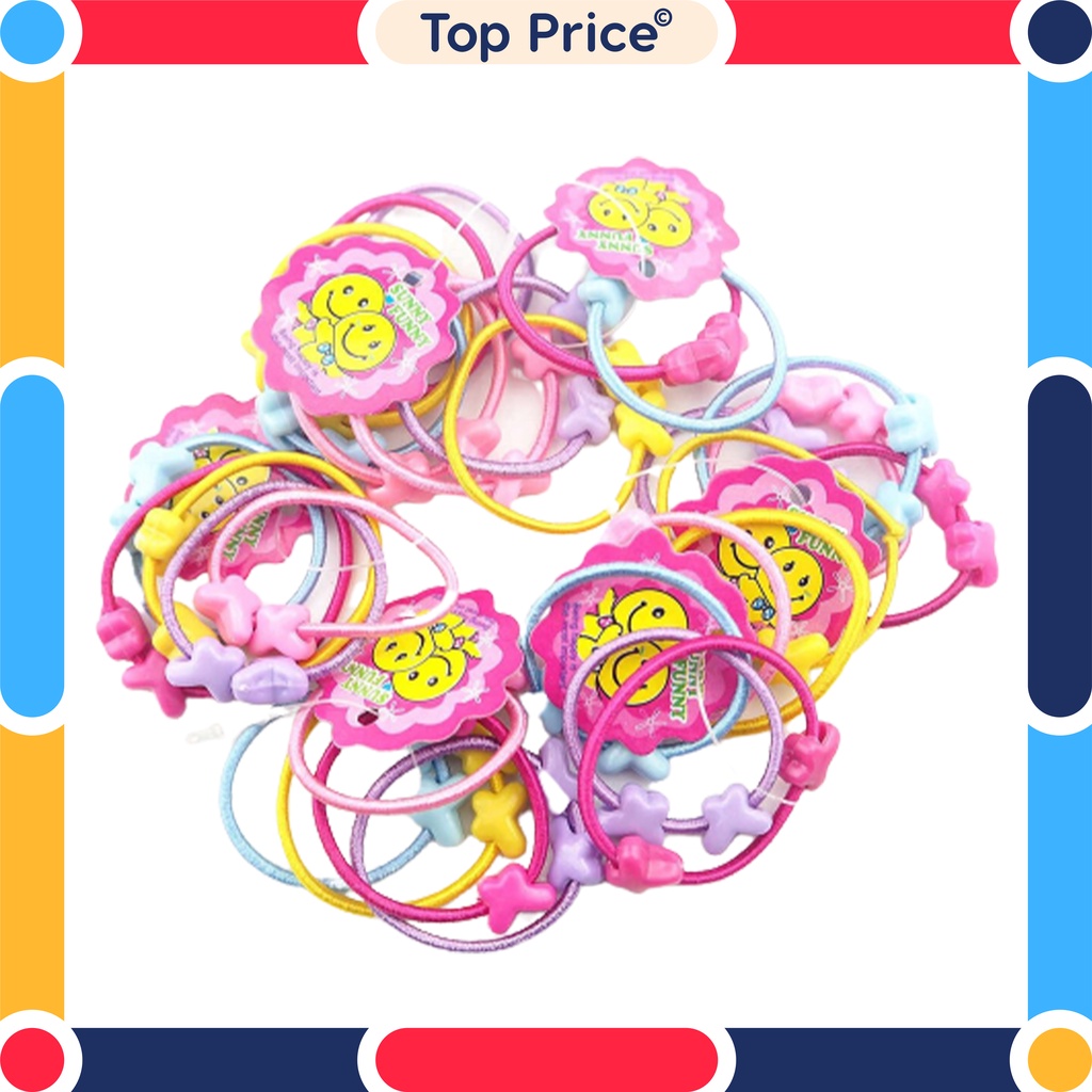 Topprice  COD Ikat Rambut Anak isi 50pc PerPack / Karet Ikat Rambut / Kuncir Rambut Kuda Anak AW14