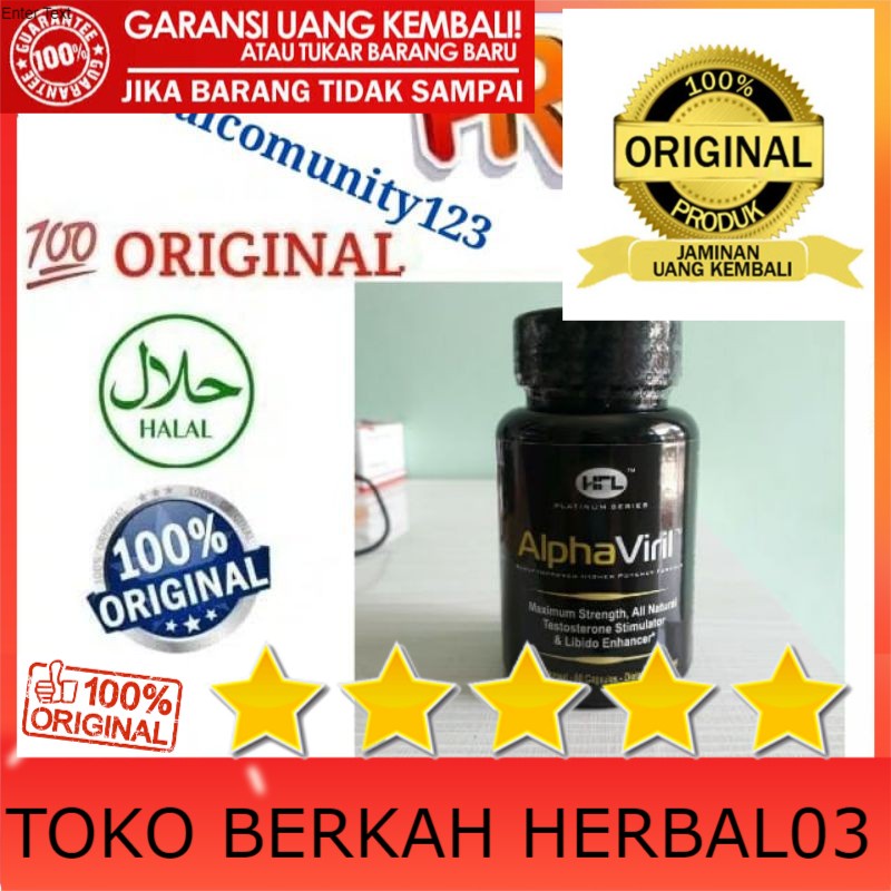 100% ASLI ( Terlaris ) Alpha Viril Suplemen Stamina Pria Original