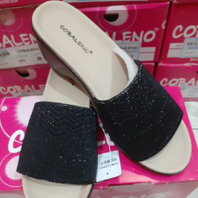 Sandal wedges wanita cobaleno