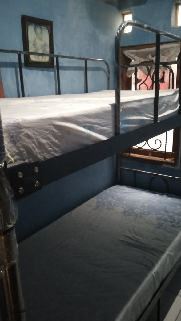 Ranjang Tingkat Besi Lavender 90 /90 Pipa Besar (harga Promo)