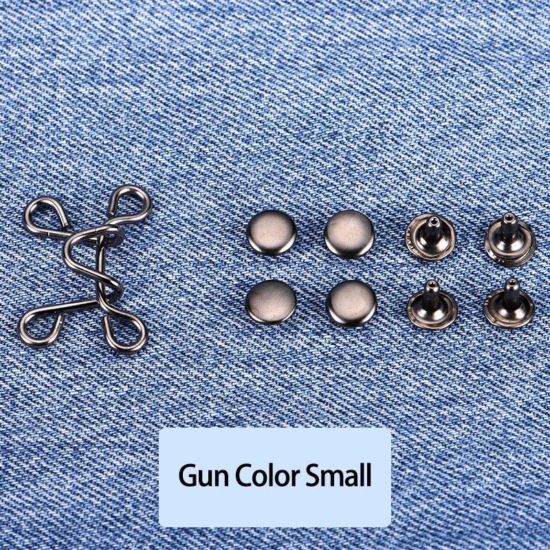 Kancing Jeans Logam Simple Adjustable Kancing Pengait Celana Panjang Jeans Denim Desain Bunga Daisy Warna Putih Kait Pengecil Lingkar Pinggang Celana Jeans Model Bisa Dilepas-Senjata-warna-s