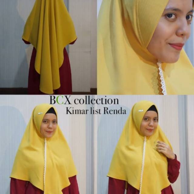 Khimar list renda