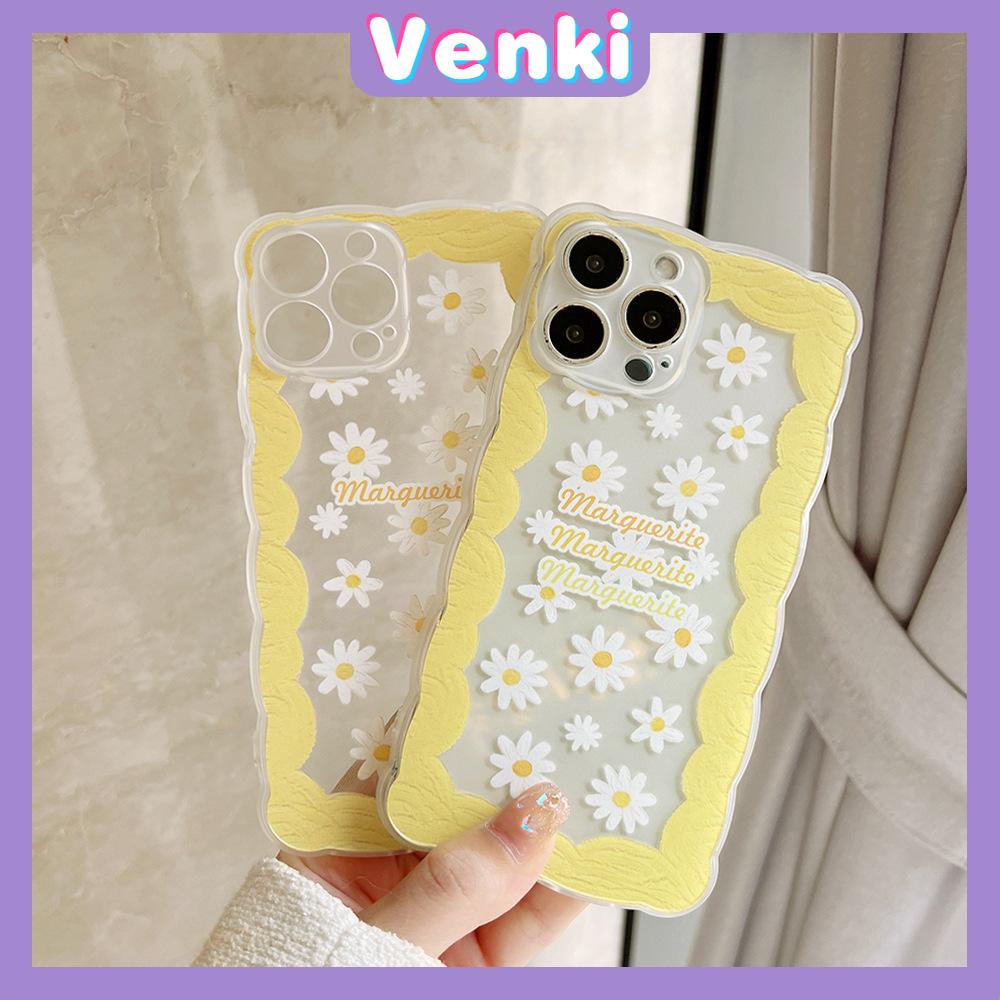 Casing Soft Case Silikon Transparan Motif Bunga Daisy Untuk iPhone 13 Pro Max 12 Pro Max 11 7plus