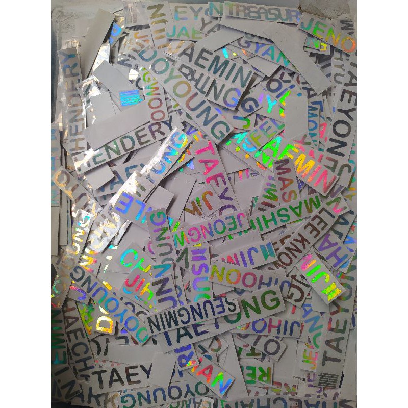 

HARGA PER TULISAN/KATA STIKER HOLOGRAM KPOP CUSTOM