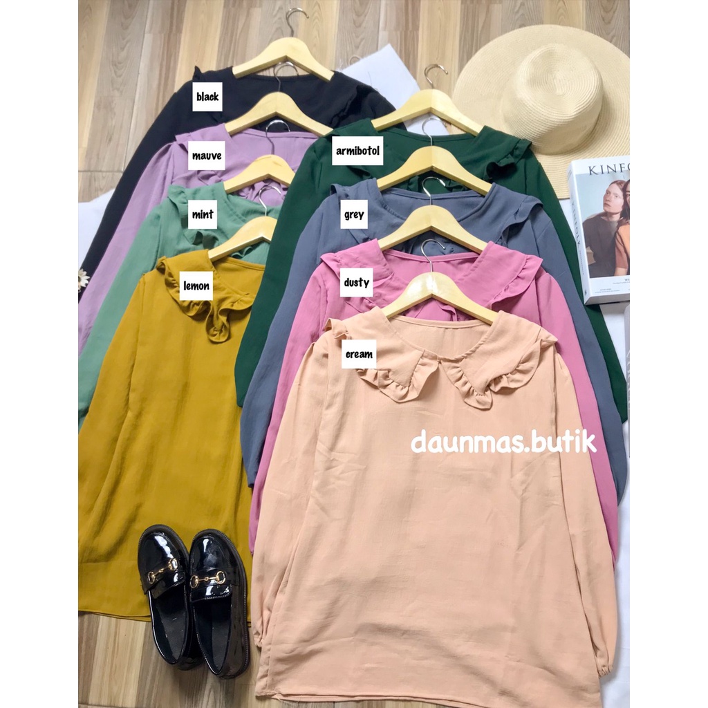 1KG MUAT 5PCS | DEWI BLOUSE RUFFLE REMPEL AIRFLOW HITS OOTD SELEBGRAM FASHION GROSIR WANITA TERMURAH