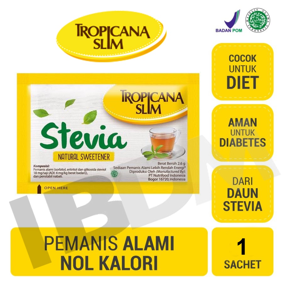 

Stevia Tropicana Slim Sweetener Stevia Sachet Pemanis Alami Gula Rendah Kalori Diet Keto Diabetes Mpasi Gula Darah Kencing Manis Diabet Per Sachet STEVIA