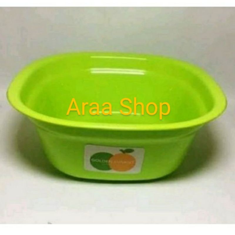 GOLDEN SUNKIST Baskom Segi Kotak Kecil BSK 2001 Hijau / Basin Plastik Petak Ungu