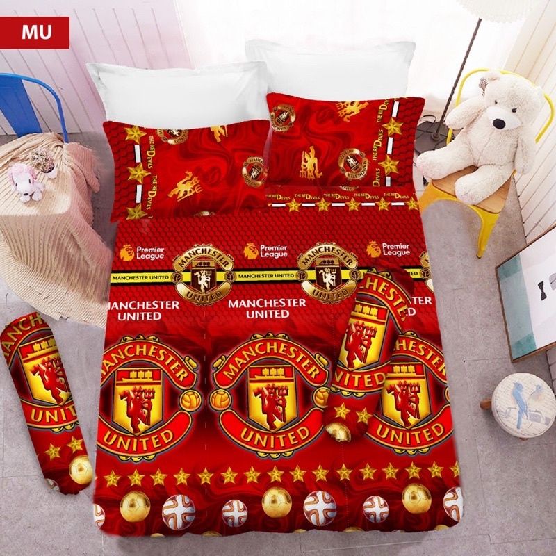 SPREI MOTIF BOLA MANCHESTER UNITED FC / MU FC BAHAN DISPERS  / SEPREI HOMEMADE