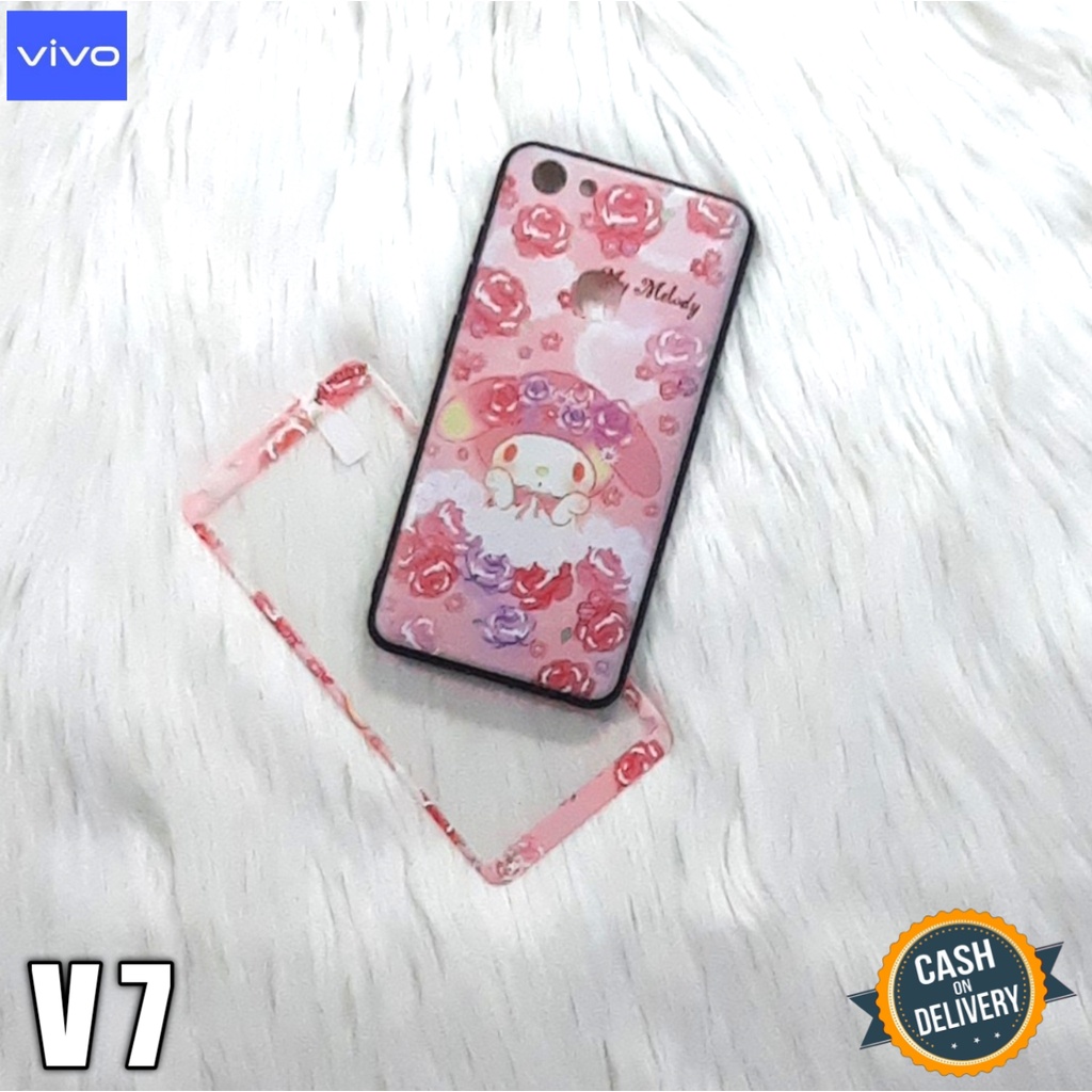 Case Vivo V7 Softcase Fuze + Tempered Glass