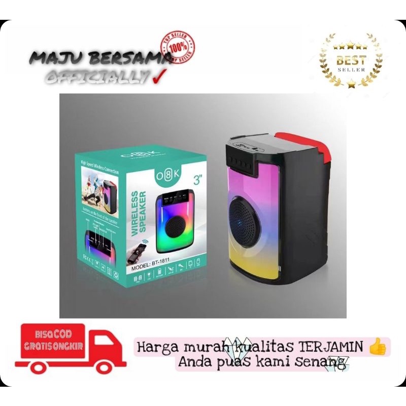MB - Speaker  BT-1811 RGB Led wireless Bluetooth speaker Portable wireless / speaker bluetooth 1811 
