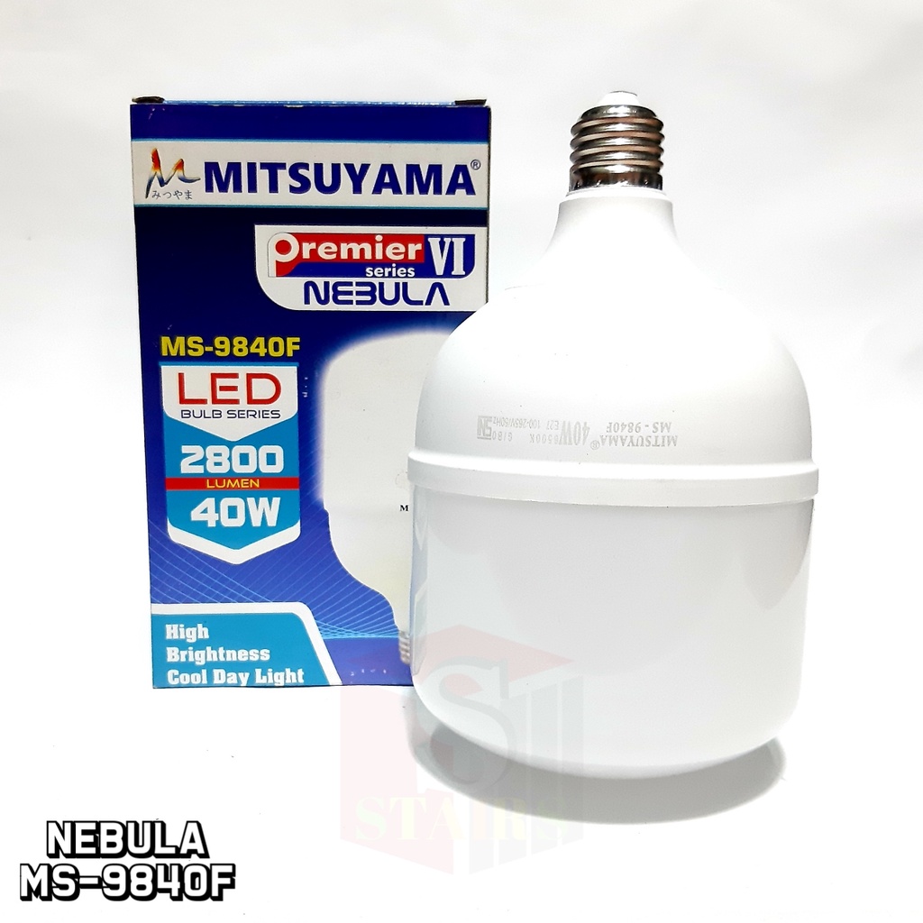 Bohlam LED Jumbo Mitsuyama Super Terang  Cahaya Putih Material Anti Benturan 40 Watt MS-9840F