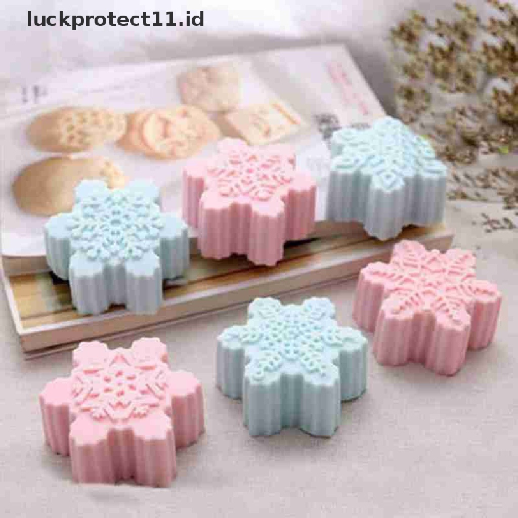 &lt; Luckprotect11. &lt; LuckproteksiCetakan Sabun Resin Bahan Silikon Bentuk Snowflake Natal