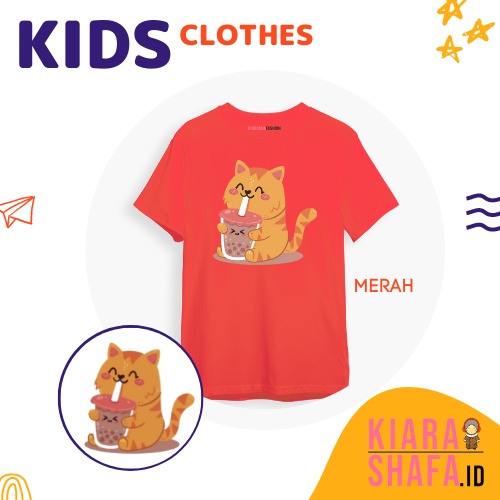 Kiarashafa - Baju Anak / Kaos Anak Cute Cat