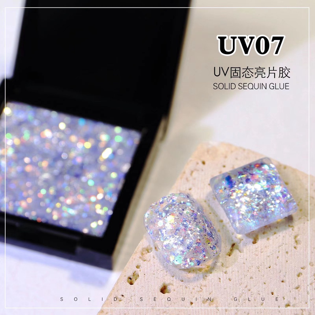 Solid Sequin Uv Gel Polish / Aurora Polarized Mix Color Japan Nails Shiny / Kutek Gel Shiny Thin Polarized