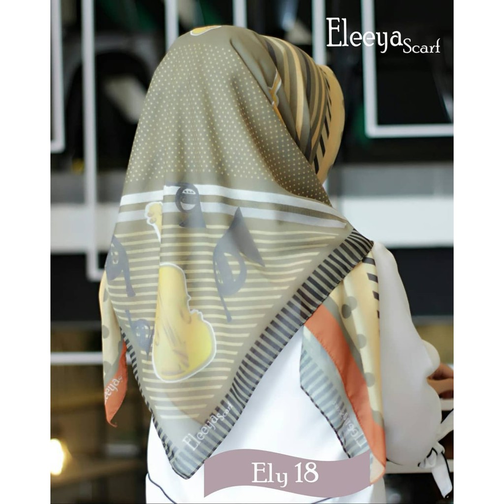 HIJAB SEGIEMPAT MOTIF ELY 18 II Eleeya Scraf