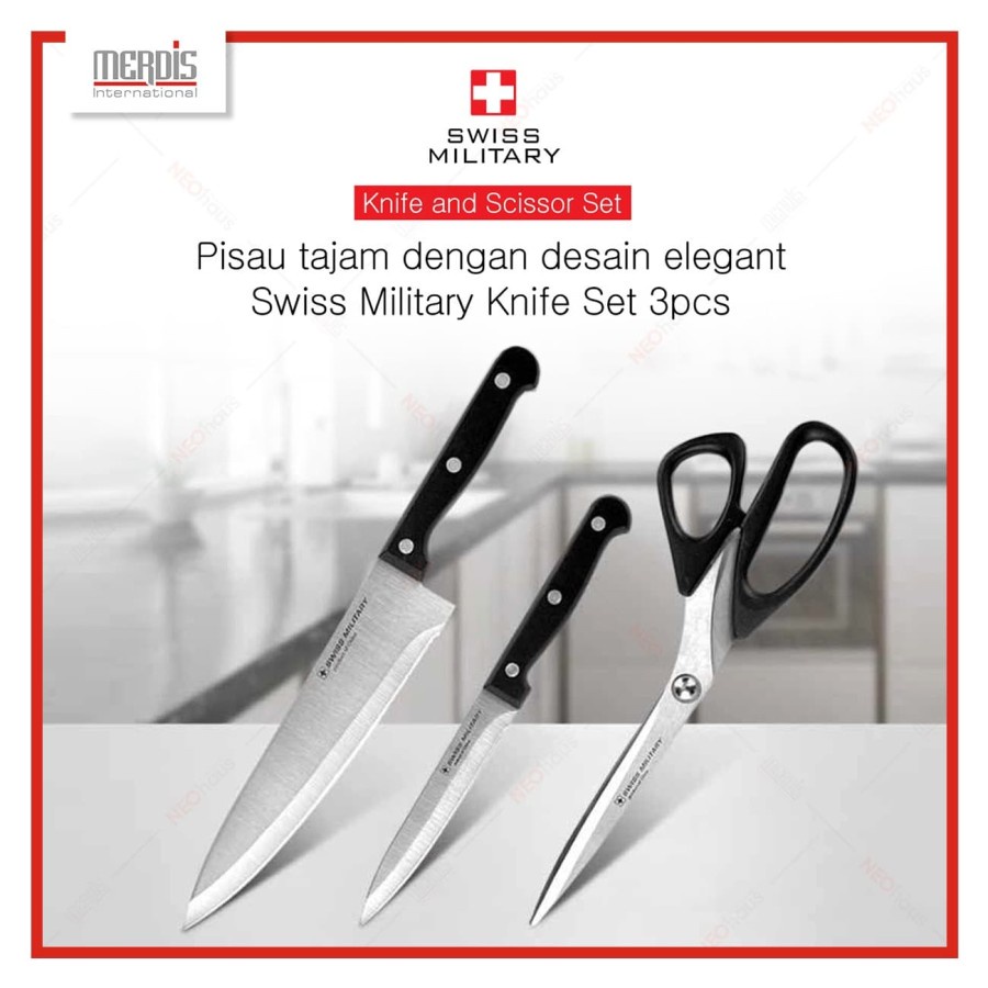 Swiss Military Knife Set / Set Pisau Dapur Multifungsi