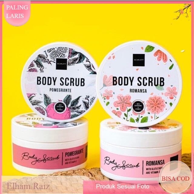 Scarlett Body Scrub Romansa Body Scrub Pomegrante Lulur Scarlett Body Scrub Scarlett Lulur Badan