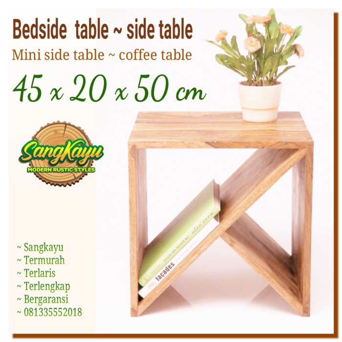 Meja nakas minimalis bedside table 45x20x50 cm side table meja samping