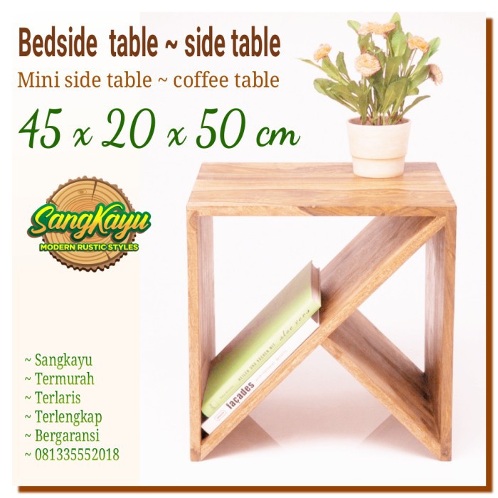 Meja nakas minimalis bedside table 45x20x50 cm side table meja samping