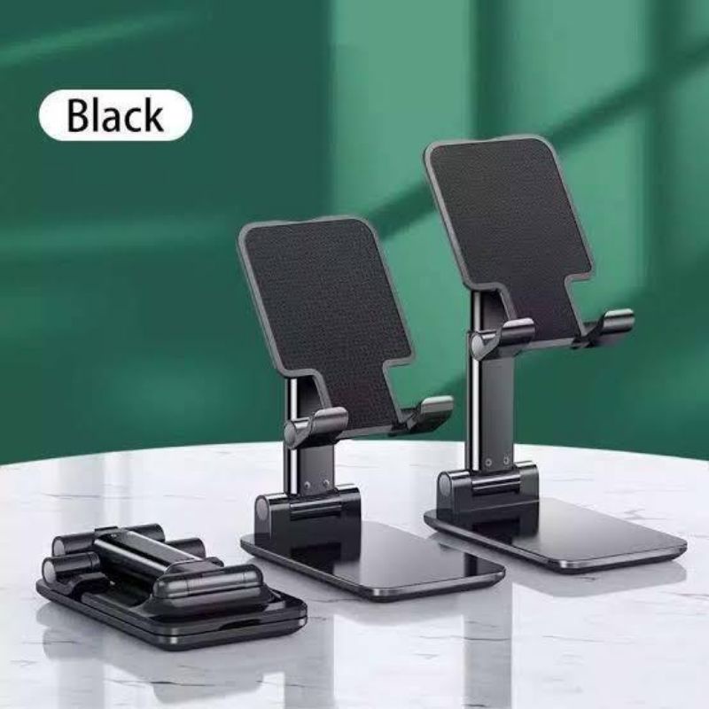 HOLDER HP FOLDING DESKTOP PHONE STAND DUDUKAN HP UNIVERSAL SEMUA HP BAHAN BERAT BAGUS