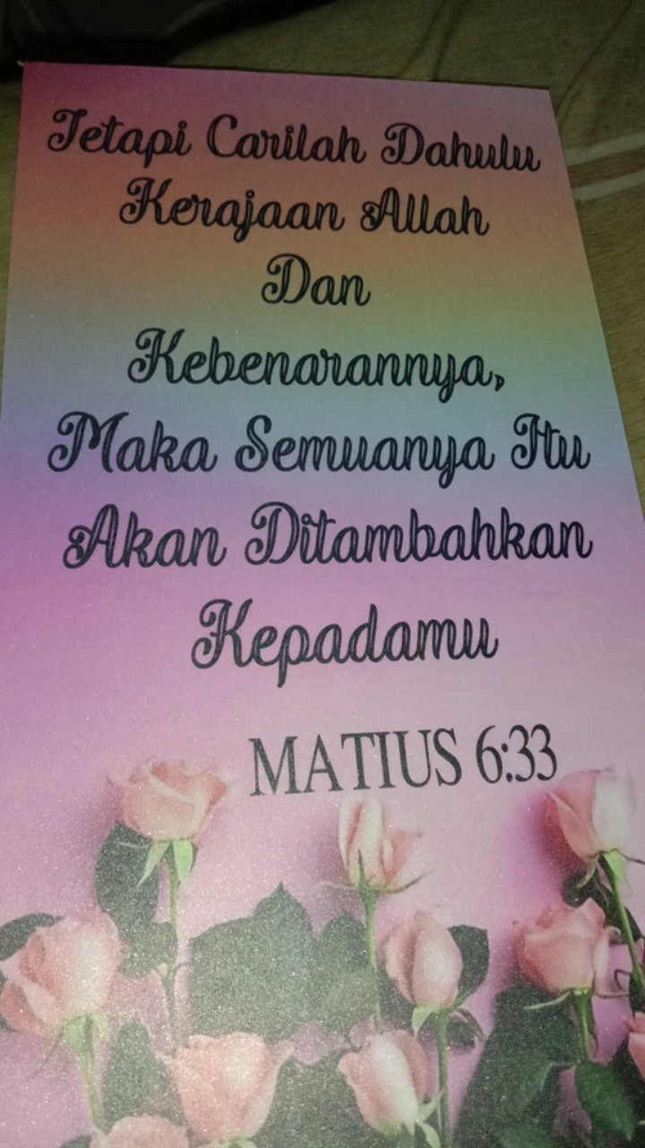 Hiasan Dinding Rohani Kristen/katolik Bible Verse Poster Kayu Dekorasi