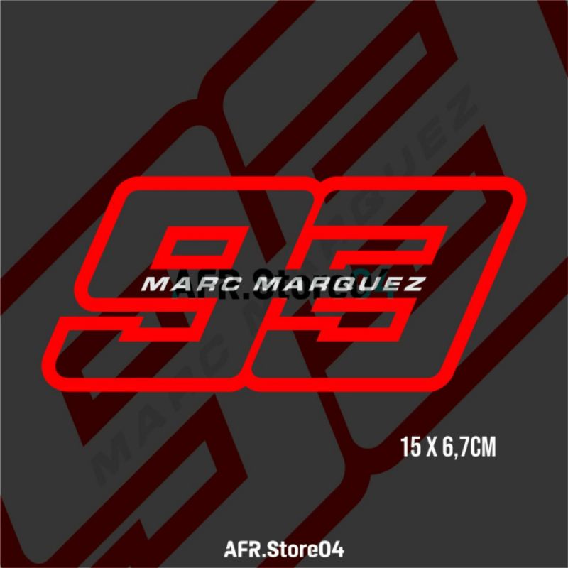 Sticker Stiker 93 Marc Marquez outline