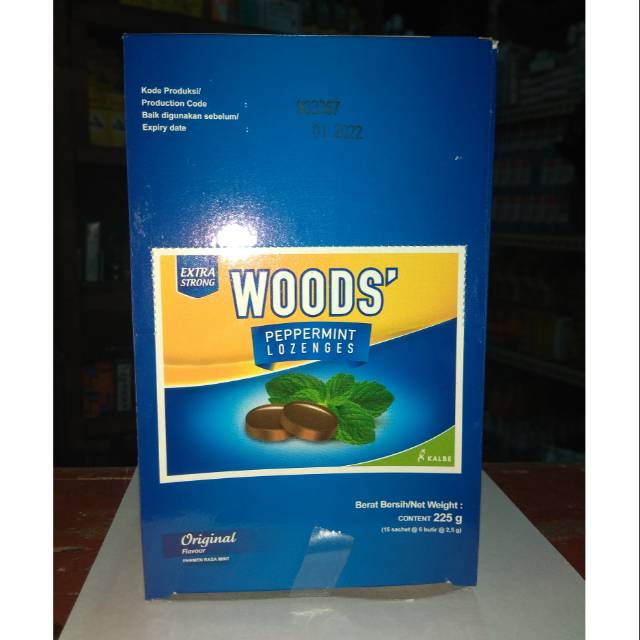 

Permen woods box isi 15 sachet