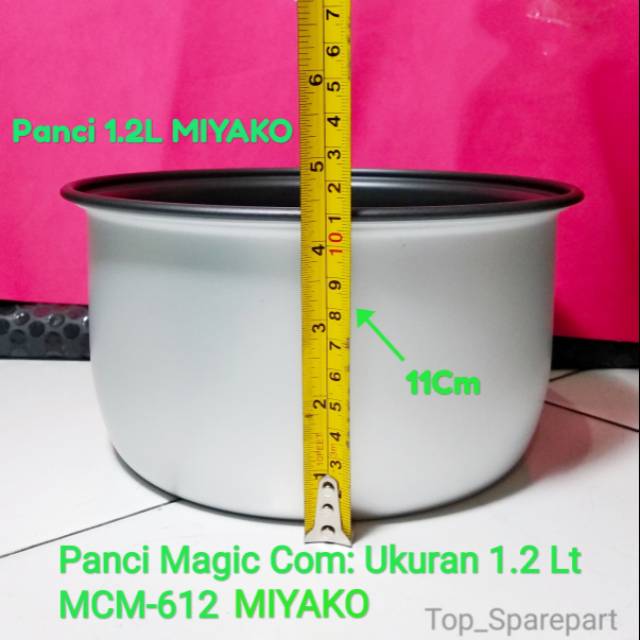 Panci Magic Com Ukuran 1.2Liter Miyako Mcm-612