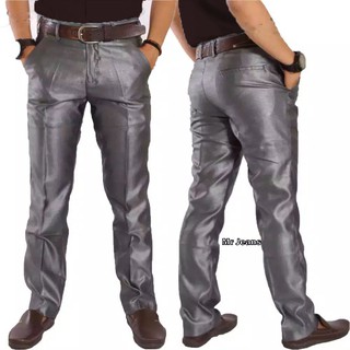 Celana Formal Pria Dasar Mengkilap METALIK Slimfit Celana Formal Pria Dasar Mengkilap METALIK Slimfit