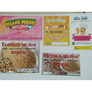 Ini Cetak Print Stiker  Label Produk Kemasan Makanan  