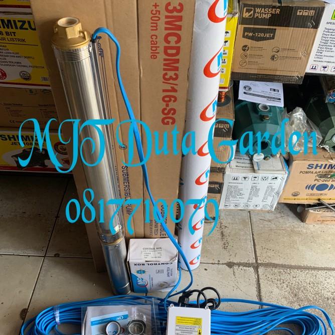 Pompa Air Satelit 3" Nasional Mcpump 0.75Hp Kabel Biru Tersambung 50M