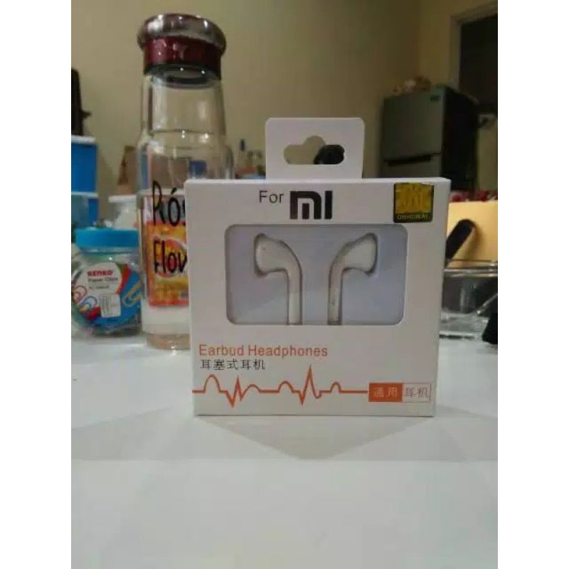 HEADSET XIAOMI HANDSFREE XIAOMI EARPHONE XIAOMI BUAT SEMUA JENIS SMARTPHONE JACK 3,5MM