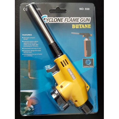 GAS TORCH CYCLONE FLAME GUN BUTANE 930 LARAS PANJANG KUNINGAN