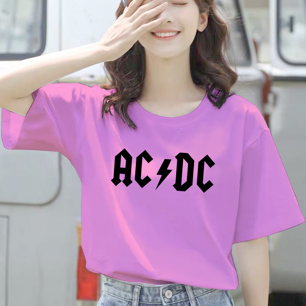 CALVIERO SHOP - BAJU KAOS ATASAN WANITA PRINT ACDC