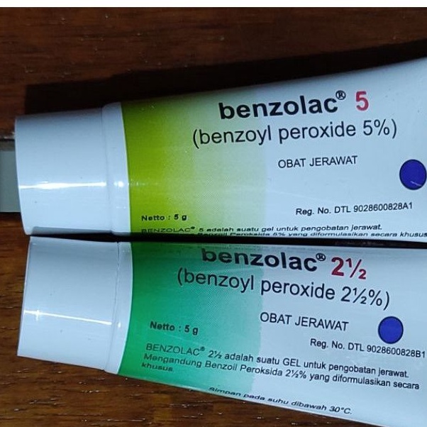 Benzolac Obat Jerawat / Perawatan Muka Berjerawat / 2 Dosis (2,5 % dan 5 %)