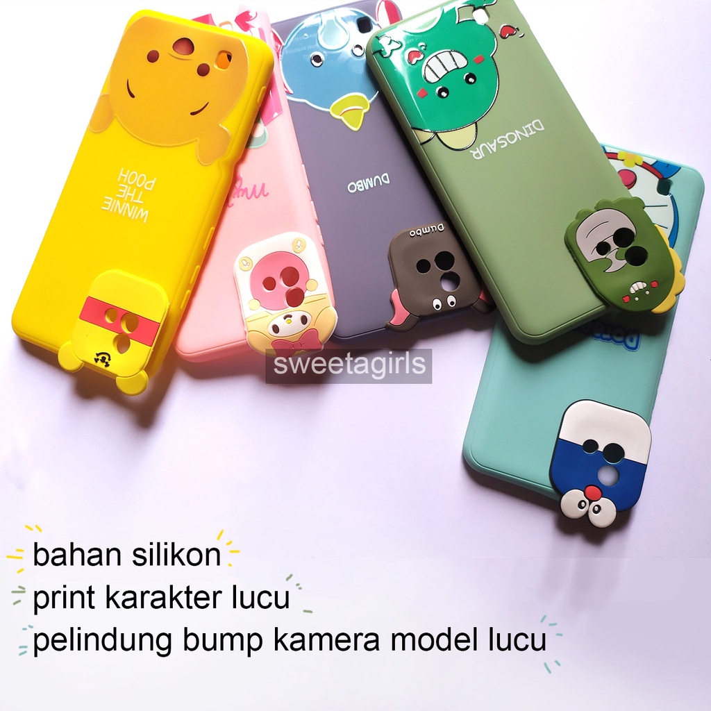 Casing Silikon Lucu untuk Realme C20 / C11 2021 (sama) - Case Pelindung Kamera Gemoy - Bisa Bayar ditempat - sweetacase.id - Case Cubit Lucu - Karakter -  Softcase - Case Gemoy - Kesing - Aesthetic - Boneka 3D