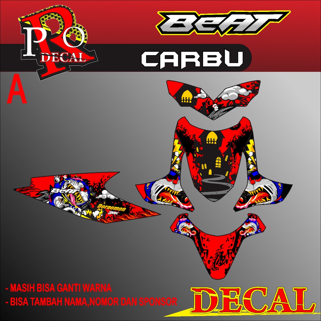 DECAL STICKER BEAT CARBU/DECAL BEAT CARBU/DECAL VARIASI BEAT CARBU/DECAL BEAT/DECAL STIKER BEAT 005