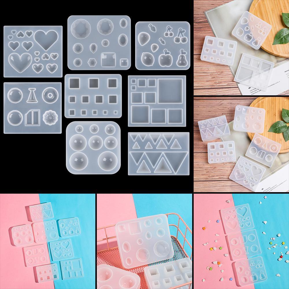 Preva Cetakan Silikon Resin Alat Membuat Perhiasan Menjatuhkan Lem Transparan Liontin Mould