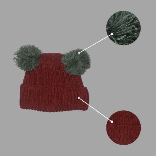 Topi Kupluk Beanie Hat Anak Bayi Rajut Model Pompom